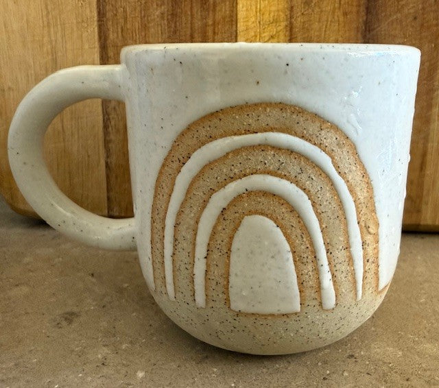 Ceramic Rainbow Handled Mug